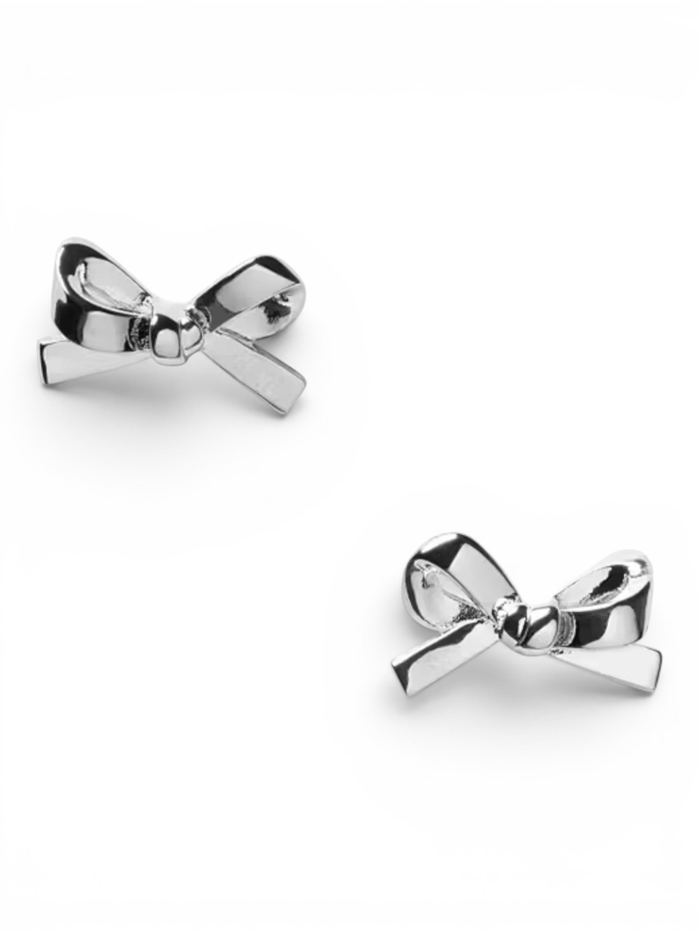 Kate Spade Silver Bow Stud Earrings Skinny Mini Bow NWT